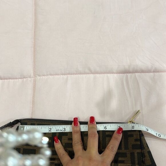 Fendi Tan and Black FF Logo Pouch - Picture 12 of 14